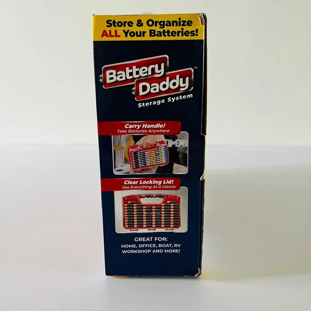 BATTERY DADDY™ 180 Battery Organizer and Storage Case with Tester